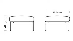 BLOOM 1200 - Square fabric pouf by Et al. - view 3